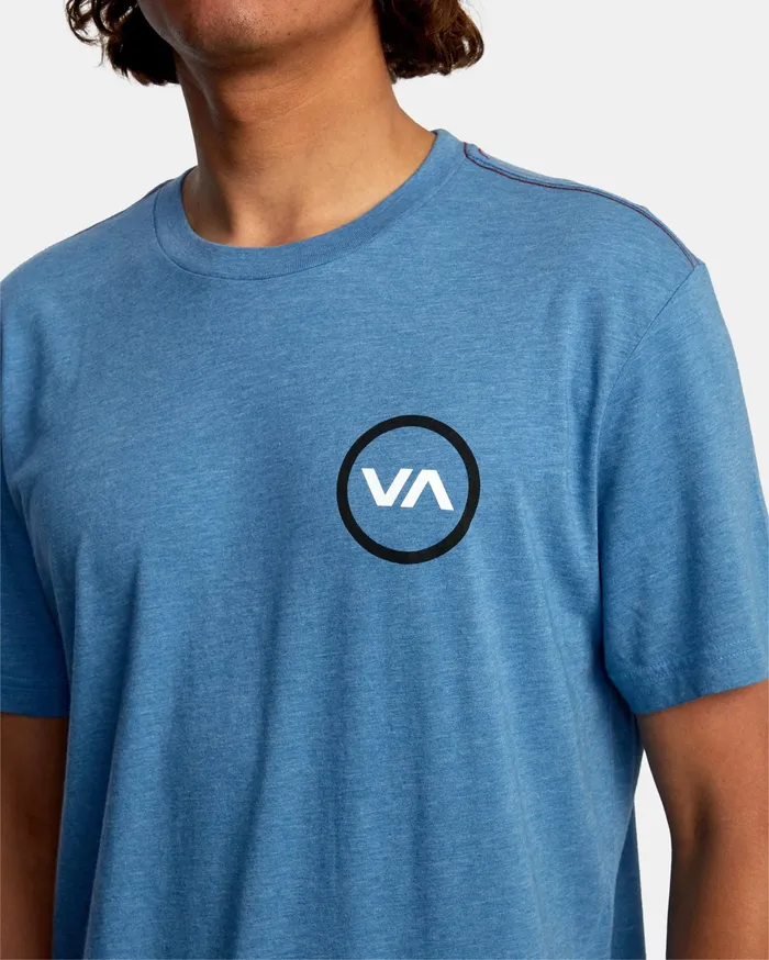 RVCA Mens Short Sleeves Va Mod Short Sleeve Tee French Blue Frb