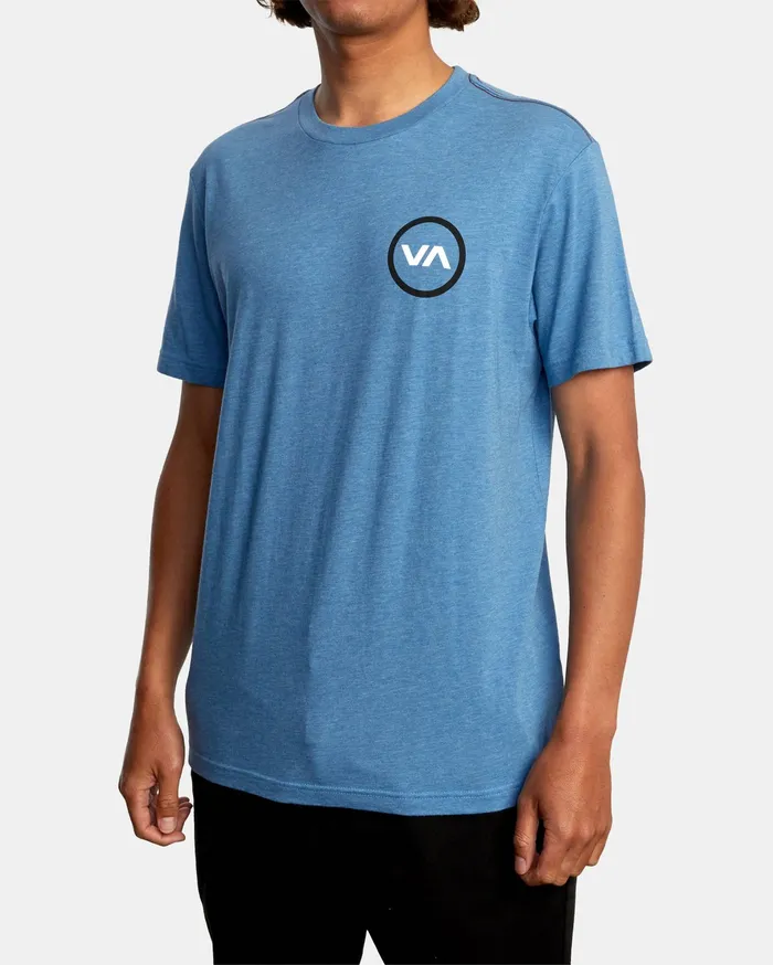 RVCA Mens Short Sleeves Va Mod Short Sleeve Tee French Blue Frb