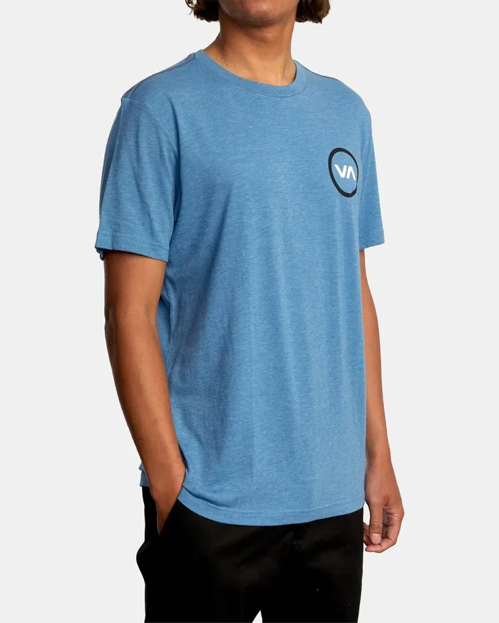 RVCA Mens Short Sleeves Va Mod Short Sleeve Tee French Blue Frb