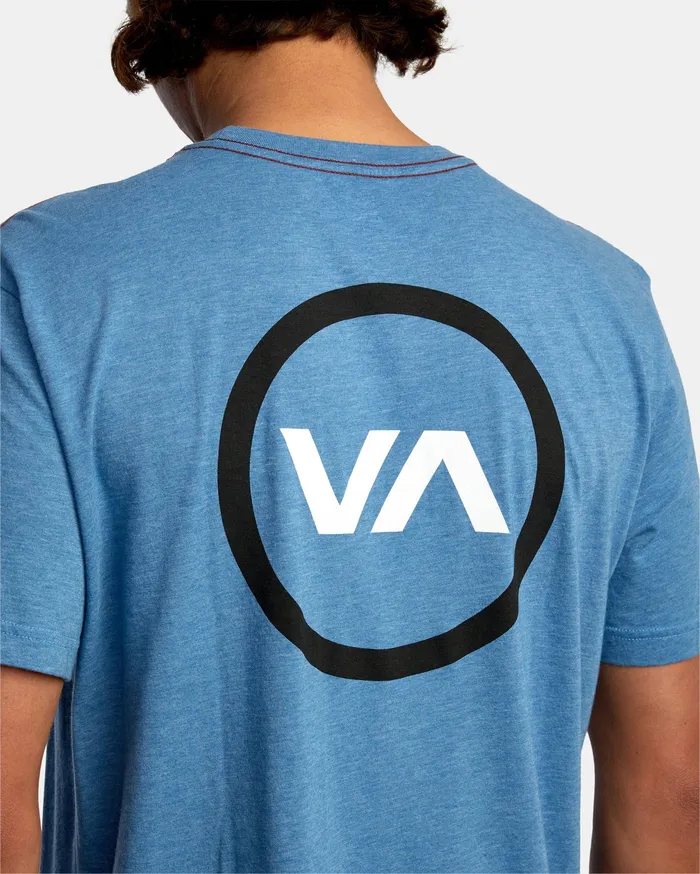 RVCA Mens Short Sleeves Va Mod Short Sleeve Tee French Blue Frb