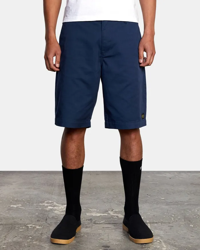 RVCA Mens Shorts Americana Walkshorts 22034 Moody Blue Mdy Cheap On Sale