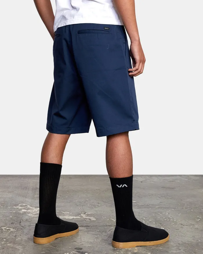RVCA Mens Shorts Americana Walkshorts 22034 Moody Blue Mdy Cheap On Sale