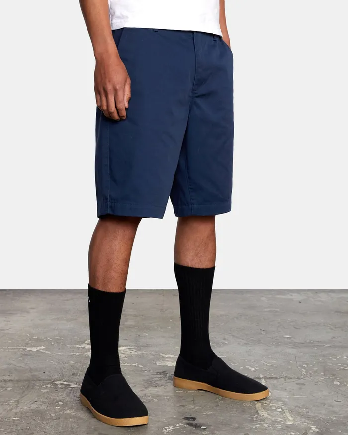 RVCA Mens Shorts Americana Walkshorts 22034 Moody Blue Mdy Cheap On Sale