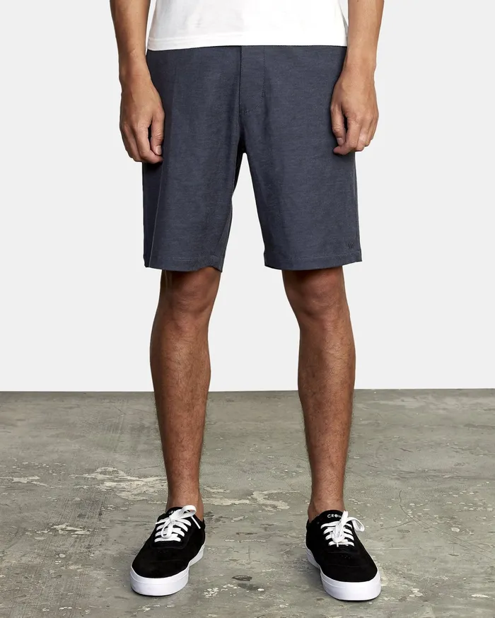 RVCA Mens Shorts Back In 19034 Hybrid Short Denim Heather Dmh Popular