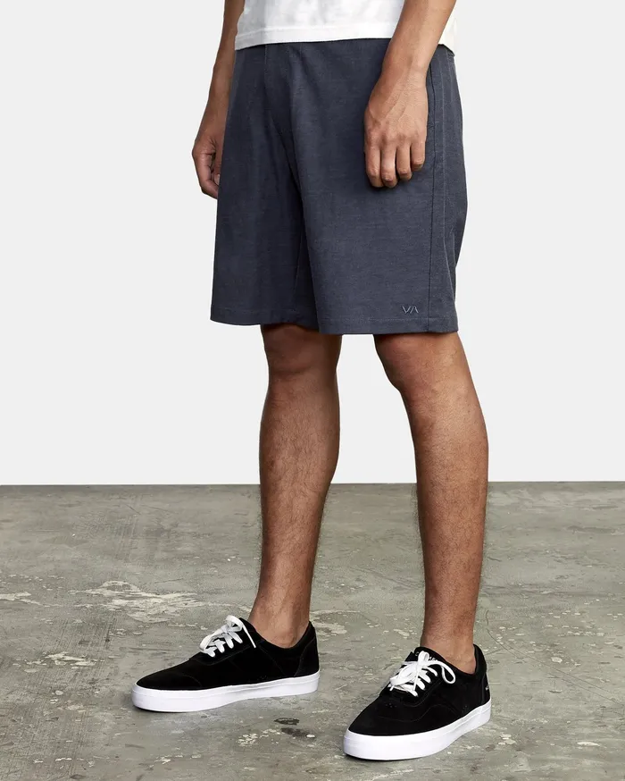 RVCA Mens Shorts Back In 19034 Hybrid Short Denim Heather Dmh Popular