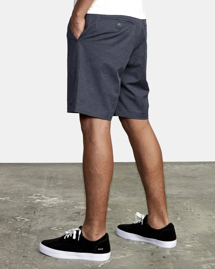 RVCA Mens Shorts Back In 19034 Hybrid Short Denim Heather Dmh Popular