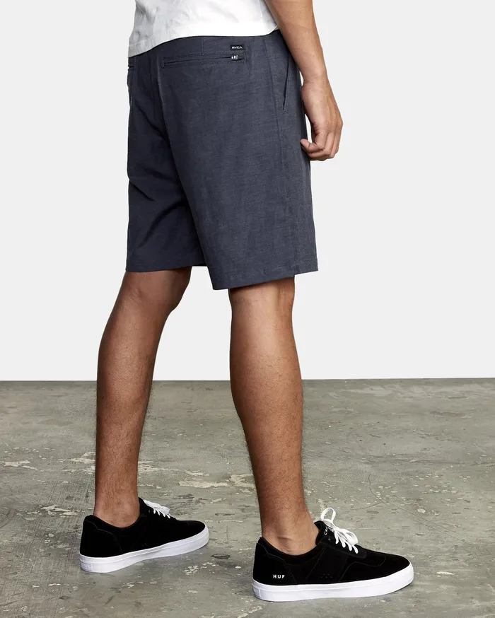 RVCA Mens Shorts Back In 19034 Hybrid Short Denim Heather Dmh Popular