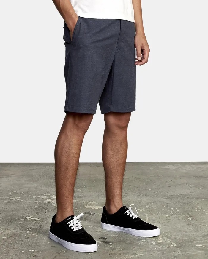 RVCA Mens Shorts Back In 19034 Hybrid Short Denim Heather Dmh Popular