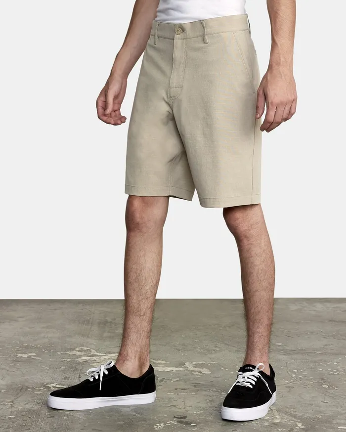 RVCA Mens Shorts Balance Hybrid Shorts 20034 Khaki Kha Gift for Friend