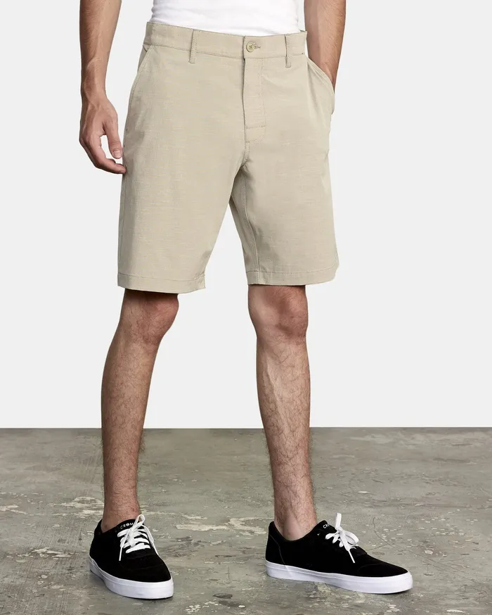 RVCA Mens Shorts Balance Hybrid Shorts 20034 Khaki Kha Gift for Friend