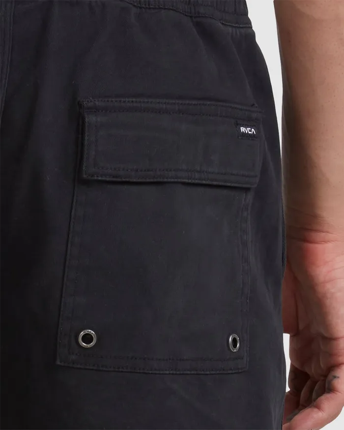 RVCA Mens Shorts Escape Elastic Walkshorts 17034 Black Blk Cheap On Sale