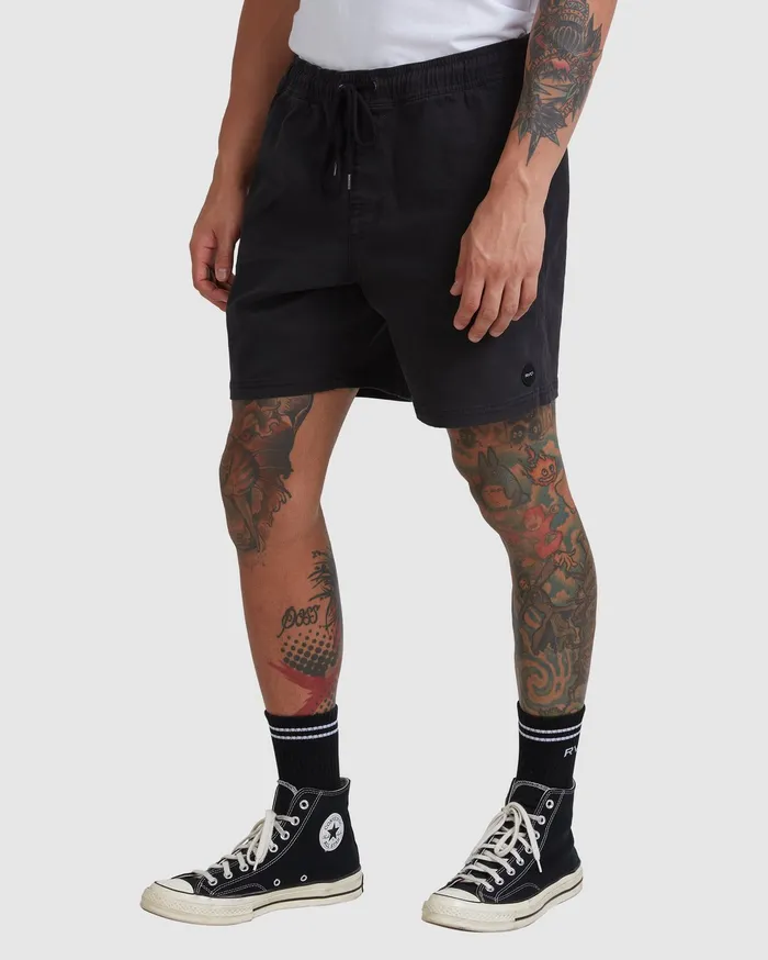 RVCA Mens Shorts Escape Elastic Walkshorts 17034 Black Blk Cheap On Sale