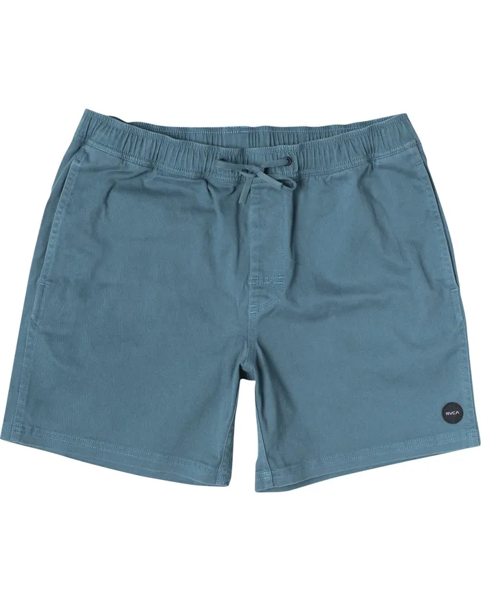 RVCA Mens Shorts Escape Elastic Walkshorts 17034 Peacock Blue Bly0 For Sale