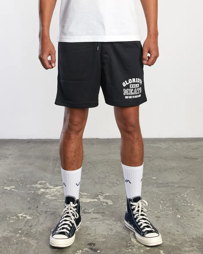 RVCA Mens Shorts Matty Matheson Matty Mesh Elastic Shorts 16034 Black Blk Gift for Friend