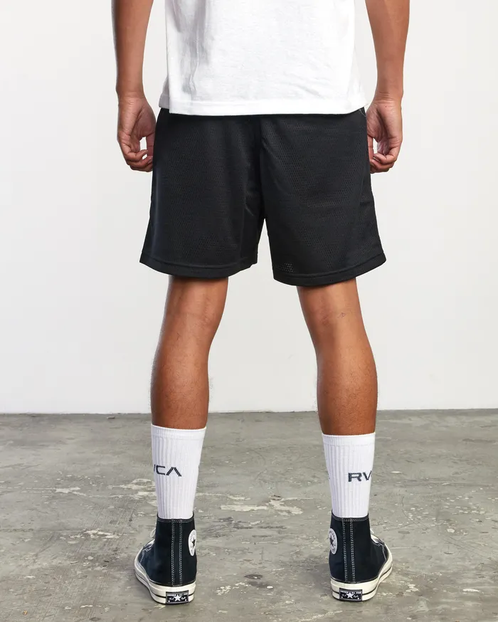 RVCA Mens Shorts Matty Matheson Matty Mesh Elastic Shorts 16034 Black Blk Gift for Friend