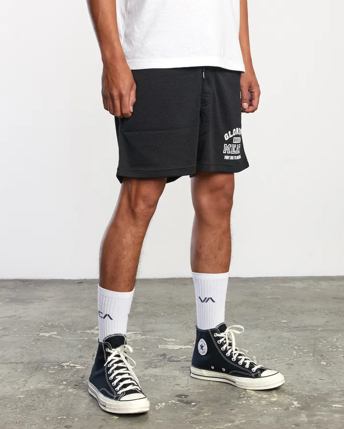 RVCA Mens Shorts Matty Matheson Matty Mesh Elastic Shorts 16034 Black Blk Gift for Friend