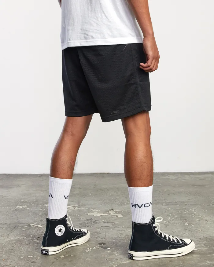 RVCA Mens Shorts Matty Matheson Matty Mesh Elastic Shorts 16034 Black Blk Gift for Friend