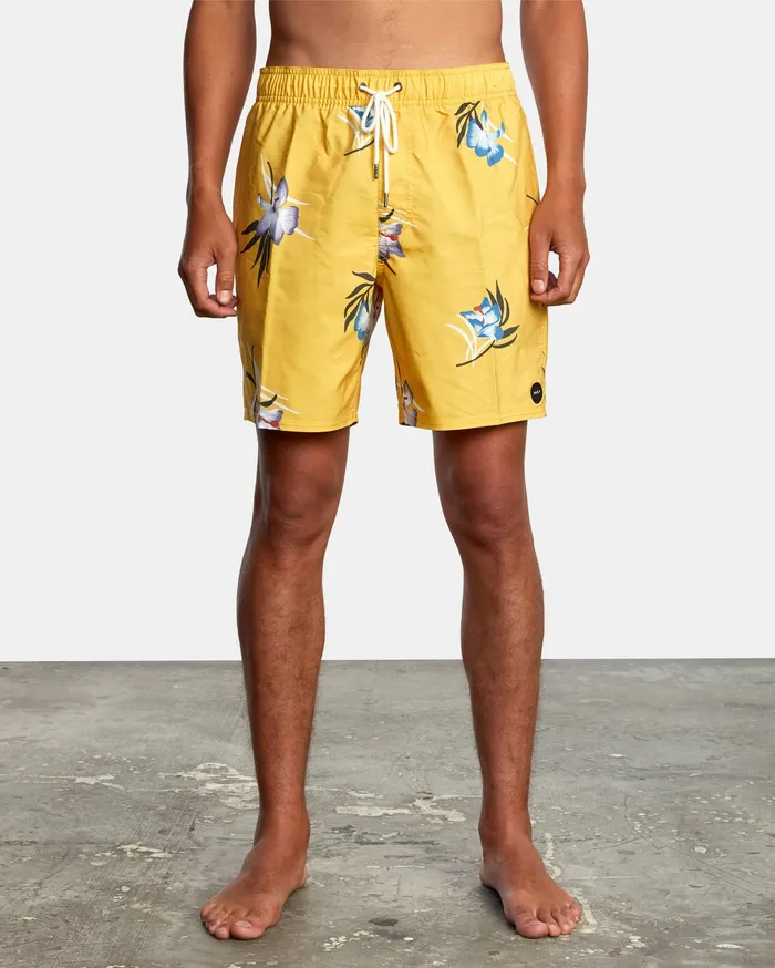 RVCA Mens Shorts Perry Elastic Boardshorts 17034 Gold Gol Gift Ideas