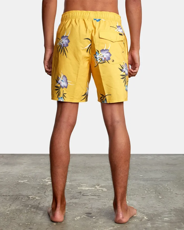 RVCA Mens Shorts Perry Elastic Boardshorts 17034 Gold Gol Gift Ideas