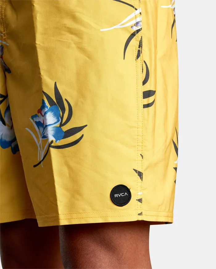RVCA Mens Shorts Perry Elastic Boardshorts 17034 Gold Gol Gift Ideas