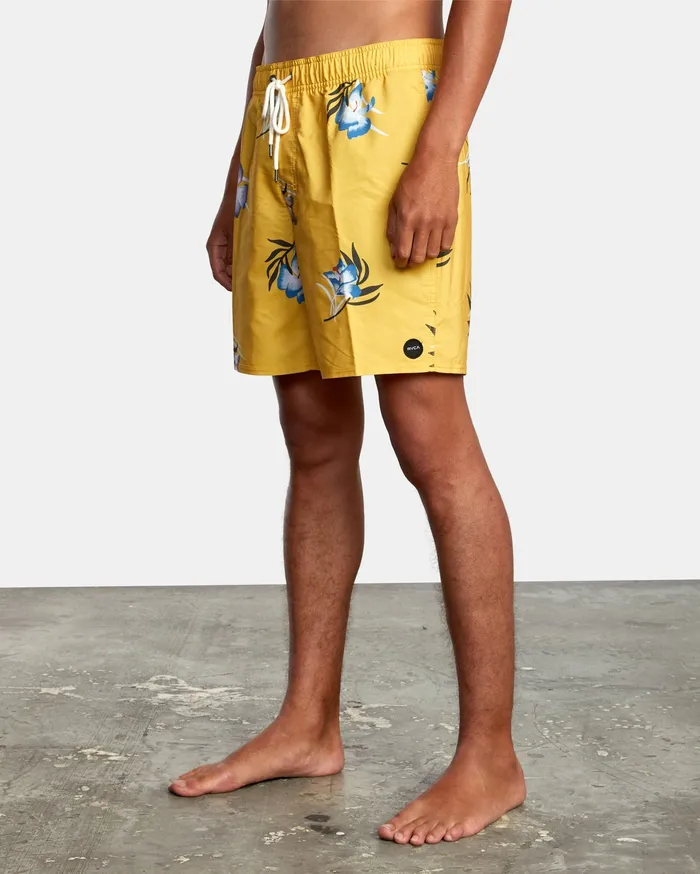 RVCA Mens Shorts Perry Elastic Boardshorts 17034 Gold Gol Gift Ideas