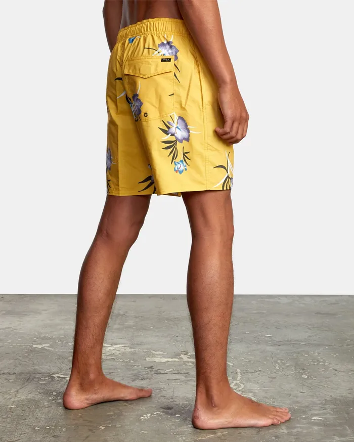 RVCA Mens Shorts Perry Elastic Boardshorts 17034 Gold Gol Gift Ideas