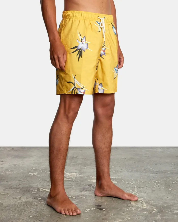 RVCA Mens Shorts Perry Elastic Boardshorts 17034 Gold Gol Gift Ideas