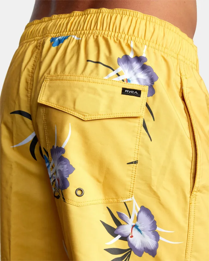 RVCA Mens Shorts Perry Elastic Boardshorts 17034 Gold Gol Gift Ideas