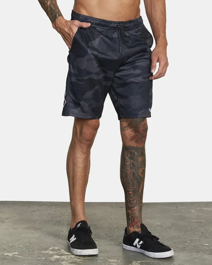 RVCA Mens Shorts Va Mesh Sport Short 17034 Camo Cam Cheap On Sale