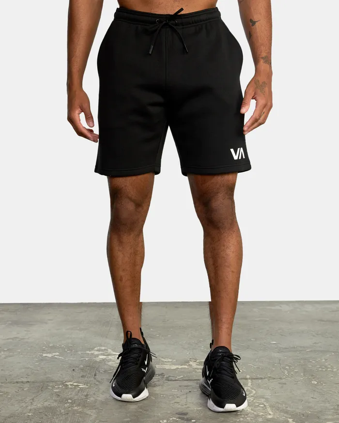 RVCA Mens Shorts Va Sport Iv Sweat Short 19034 Black Blk For Sale