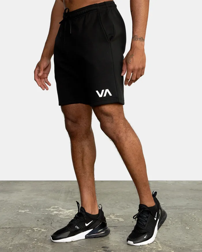 RVCA Mens Shorts Va Sport Iv Sweat Short 19034 Black Blk For Sale