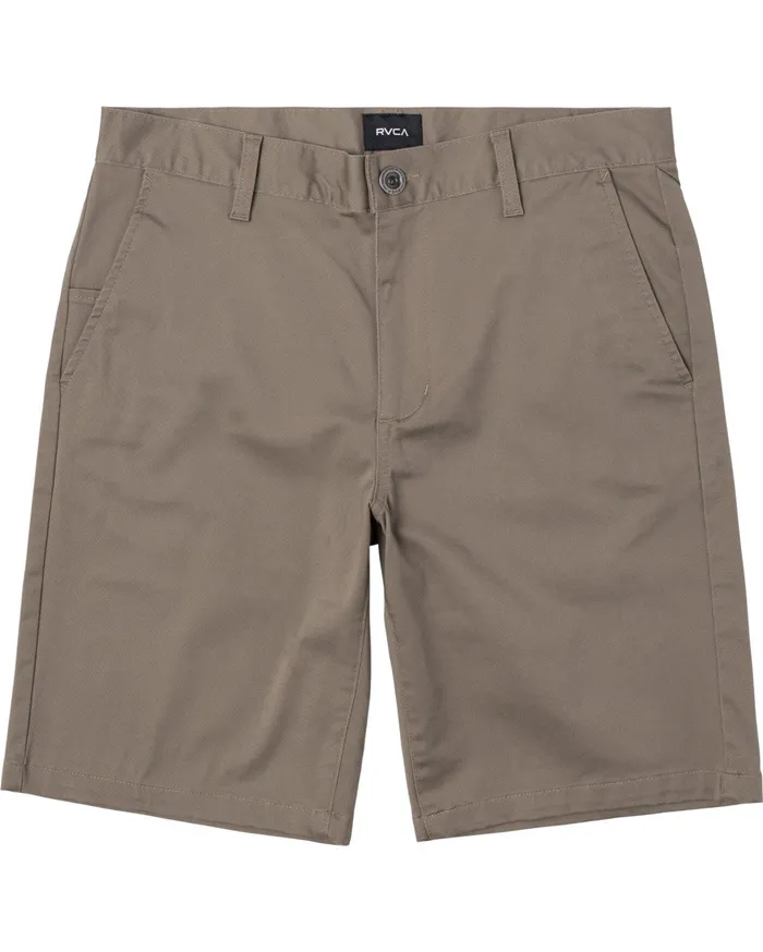 RVCA Mens Shorts WeekEnd 20034 Stretch Shorts Dark Khaki Dkh Casaul