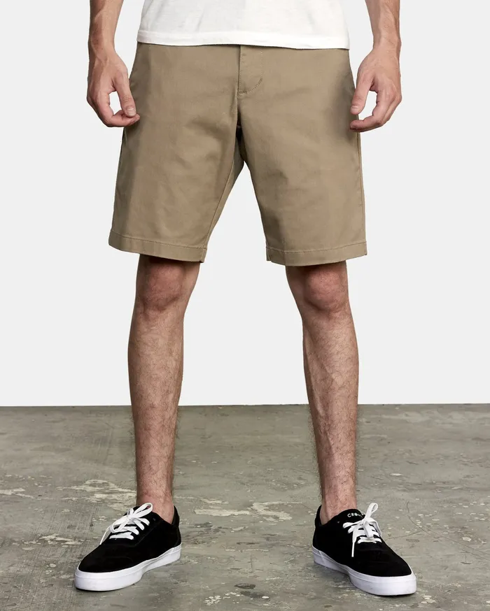 RVCA Mens Shorts WeekEnd 20034 Stretch Shorts Dark Khaki Dkh Casaul