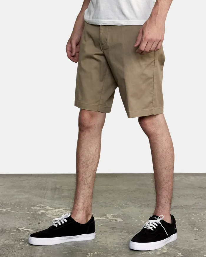 RVCA Mens Shorts WeekEnd 20034 Stretch Shorts Dark Khaki Dkh Casaul
