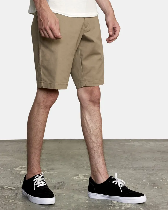 RVCA Mens Shorts WeekEnd 20034 Stretch Shorts Dark Khaki Dkh Casaul