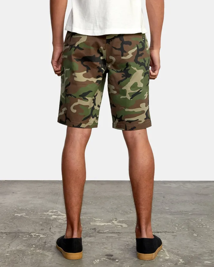 RVCA Mens Shorts Weekend Stretch Walkshorts 20034 Woodland Camo Wcm Near Me