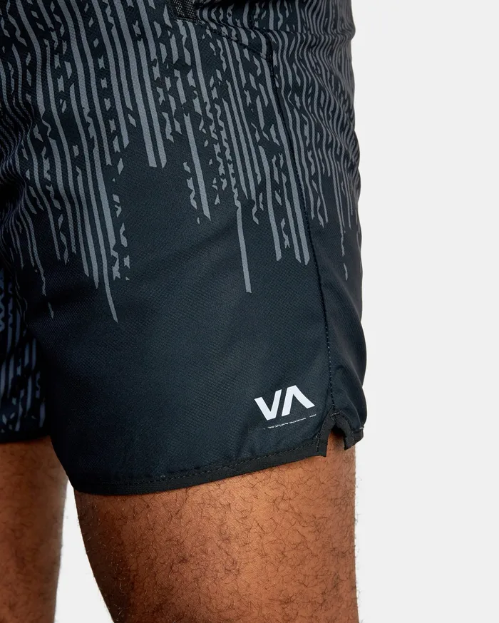 RVCA Mens Shorts Yogger Iv Athletic Shorts 17034 Black Drop Down Kvc4 For Sale