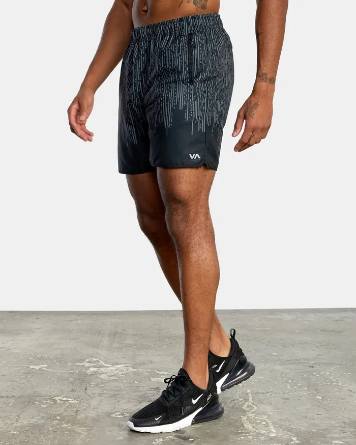RVCA Mens Shorts Yogger Iv Athletic Shorts 17034 Black Drop Down Kvc4 For Sale