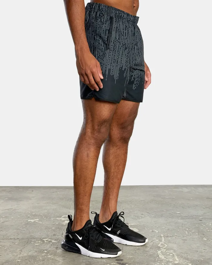 RVCA Mens Shorts Yogger Iv Athletic Shorts 17034 Black Drop Down Kvc4 For Sale