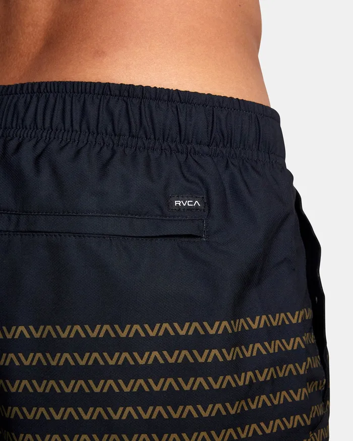 RVCA Mens Shorts Yogger Iv Athletic Shorts 17034 BlackGreen Bkg Cheap On Sale