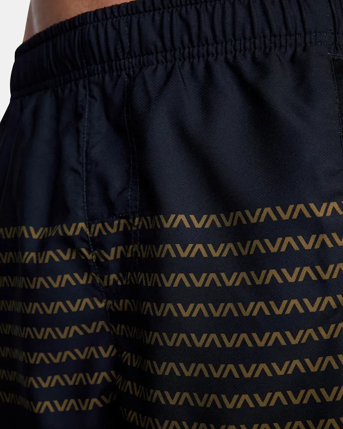 RVCA Mens Shorts Yogger Iv Athletic Shorts 17034 BlackGreen Bkg Cheap On Sale