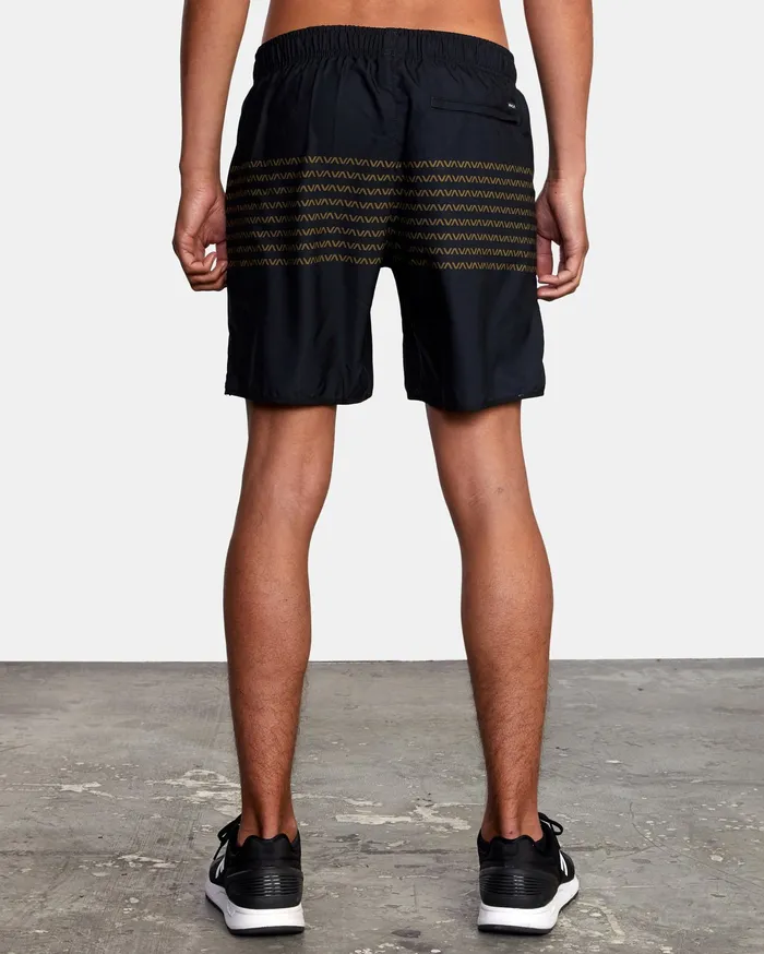 RVCA Mens Shorts Yogger Iv Athletic Shorts 17034 BlackGreen Bkg Cheap On Sale
