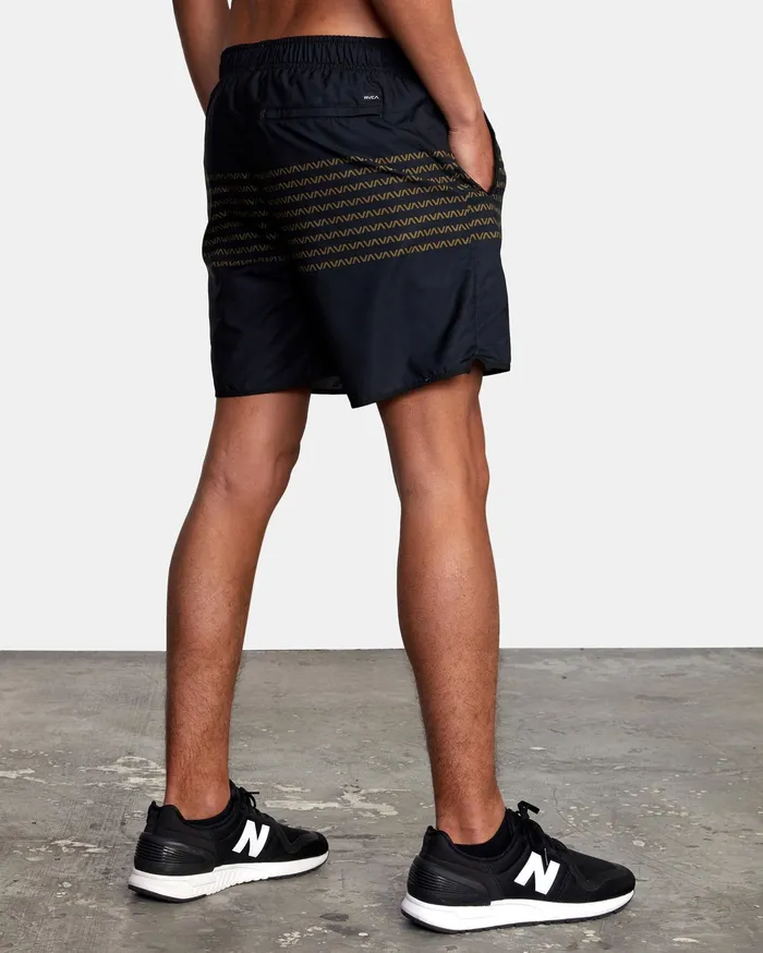 RVCA Mens Shorts Yogger Iv Athletic Shorts 17034 BlackGreen Bkg Cheap On Sale