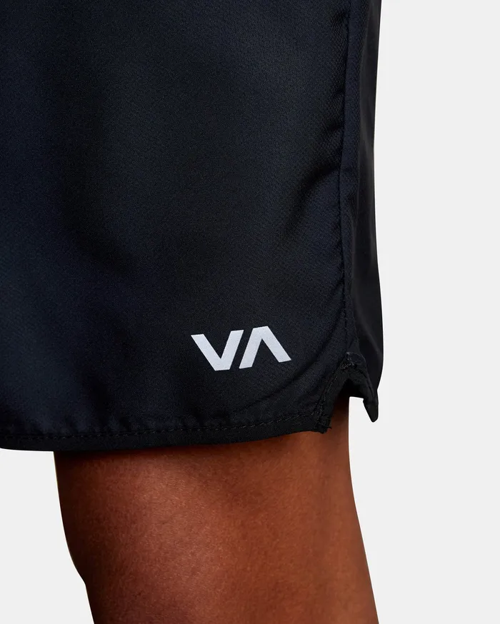 RVCA Mens Shorts Yogger Iv Athletic Shorts 17034 BlackGreen Bkg Cheap On Sale