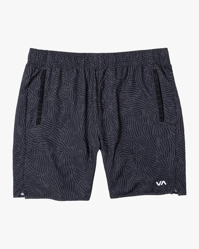 RVCA Mens Shorts Yogger Iv Athletic Shorts 17034 Grey Black Eyb On Sale