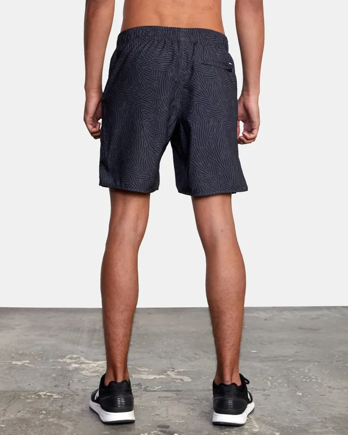 RVCA Mens Shorts Yogger Iv Athletic Shorts 17034 Grey Black Eyb On Sale