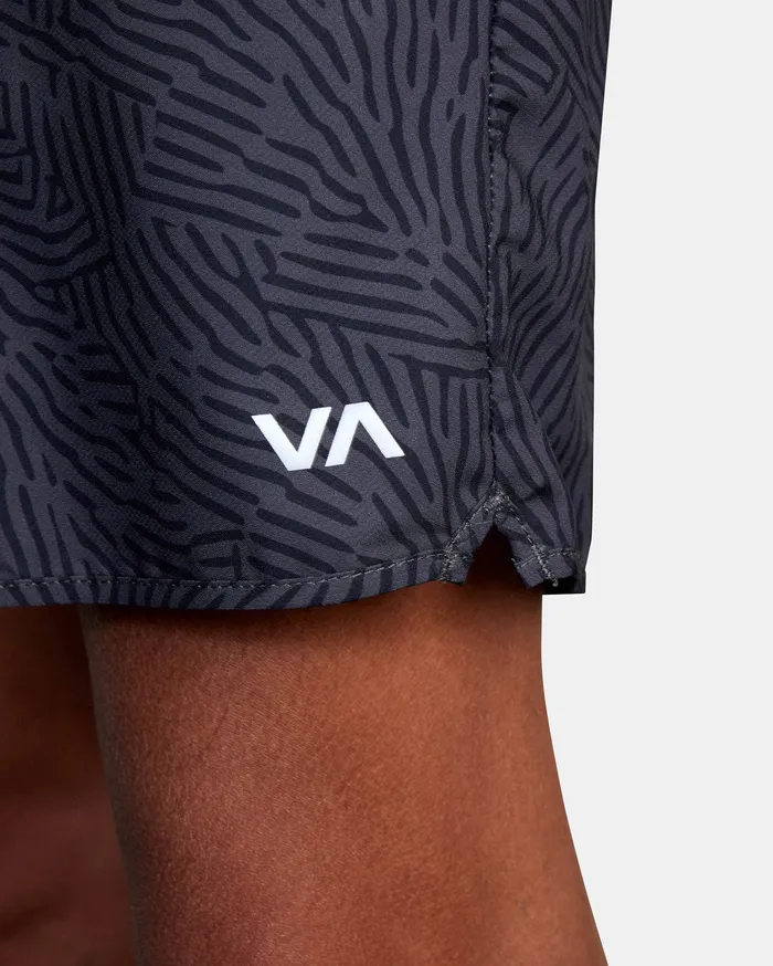 RVCA Mens Shorts Yogger Iv Athletic Shorts 17034 Grey Black Eyb On Sale
