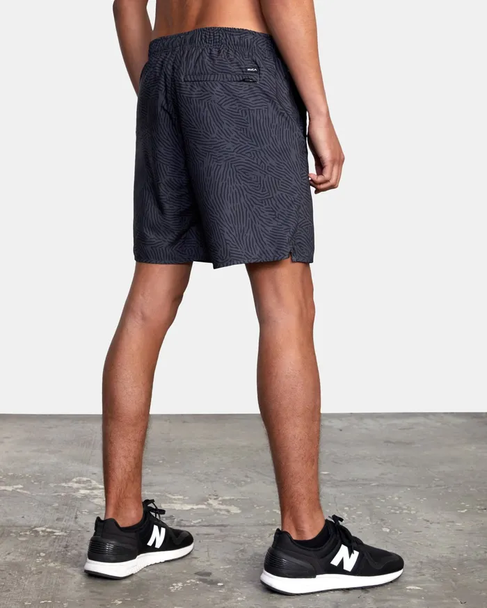 RVCA Mens Shorts Yogger Iv Athletic Shorts 17034 Grey Black Eyb On Sale