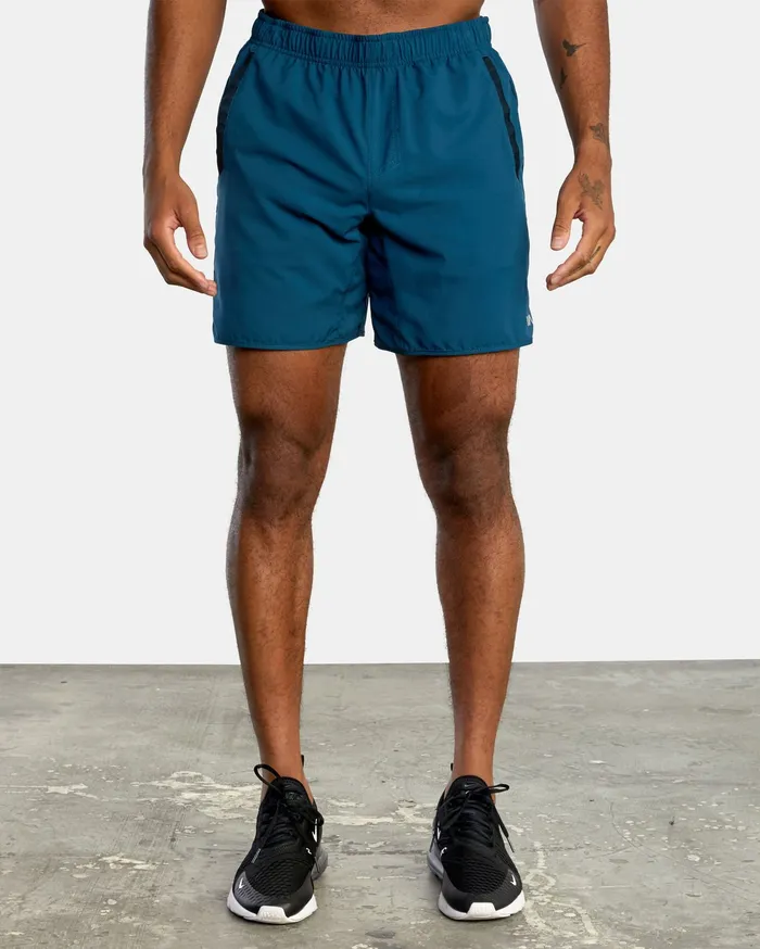 RVCA Mens Shorts Yogger Iv Athletic Shorts 17034 Majolica Blue Bsm0 Online