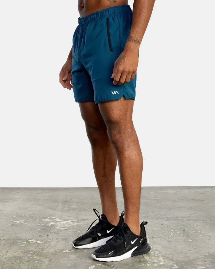 RVCA Mens Shorts Yogger Iv Athletic Shorts 17034 Majolica Blue Bsm0 Online